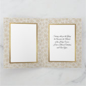 "Oh Come Let Us Adore Him" Nativity Christmas カード (内部)