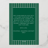 Oh Come Let Us Adore Him Nativity Christmas Photo 箔シーズンカード (裏面)