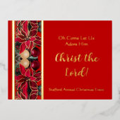 Oh Come Let Us Christmas Invitation Post Card 箔シーズンポストカード (正面)