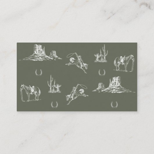 Oh Cowboy Collection -ベビーカード用の書籍 エンクロージャーカード (裏面)