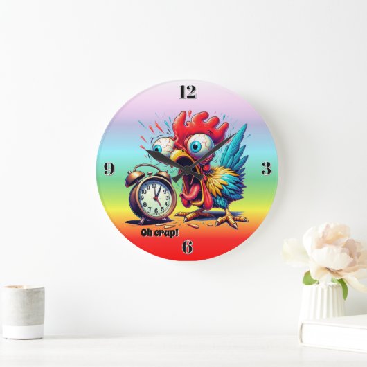 Oh Crap! ラージ壁時計 (ホーム)