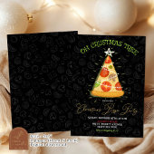 Oh Crustmas Tree Christmas Pizza Party 招待状