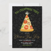 Oh Crustmas Tree Christmas Pizza Party 招待状 (正面)