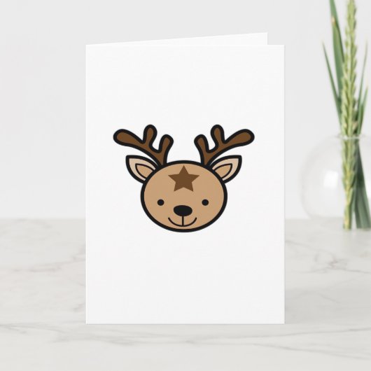 Oh Cute Deer Minimal Design  カード (正面)