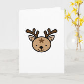Oh Cute Deer Minimal Design  カード (黄色い花)