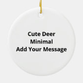 Oh Cute Deer Minimal Design セラミックオーナメント (裏面)