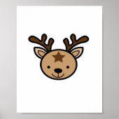 Oh Cute Deer Minimal Design  ポスター (正面)