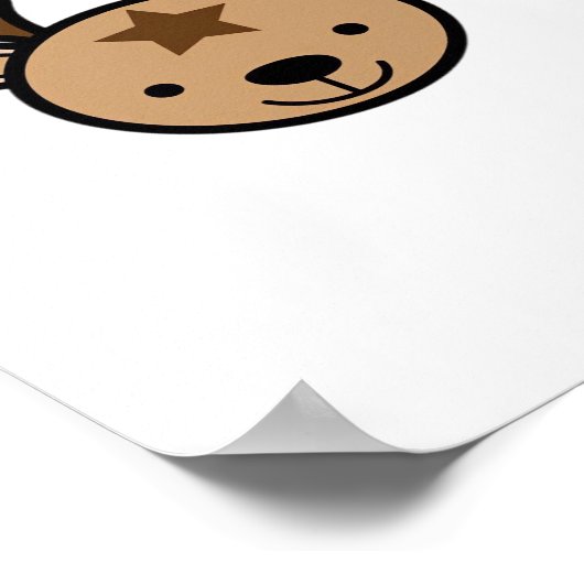 Oh Cute Deer Minimal Design ポスター (角)