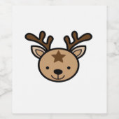 Oh Cute Deer Minimal Design  ワインラベル (シングルラベル)