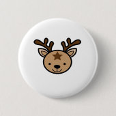 Oh Cute Deer Minimal Design  缶バッジ (正面)