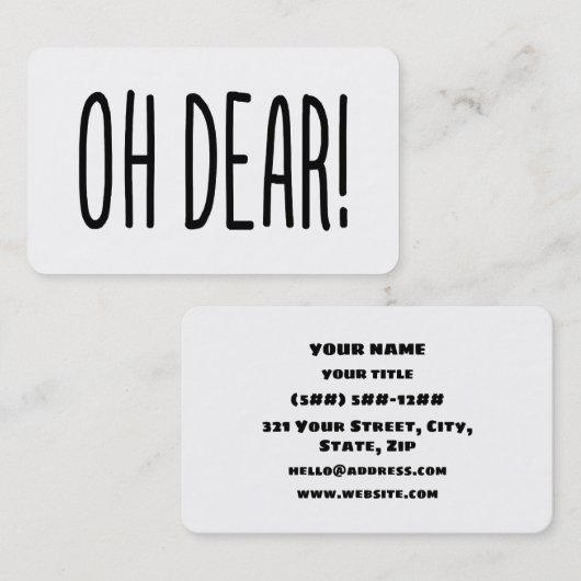 OH DEAR! 名刺 (正面/裏面)