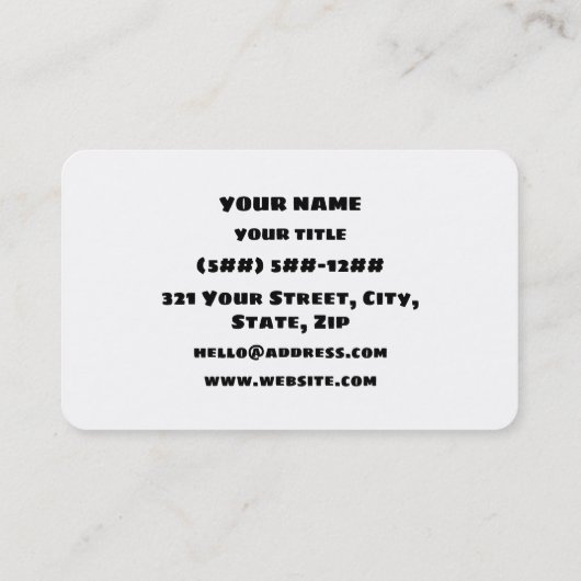 OH DEAR! 名刺 (裏面)