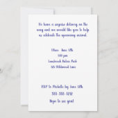 Oh Dear Baby Shower Digital Download Invitation 招待状 (裏面)