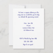 Oh Dear Baby Shower Digital Download Invitation 招待状 (裏面)