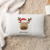 Oh Dear Funny Reindeer Christmas for mom ランバークッション (ブランケット)