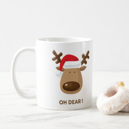 Oh Dear Funny Reindeer Holiday for families  コーヒーマグカップ