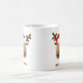 Oh Dear Funny Reindeer Holiday for families コーヒーマグカップ (中央)