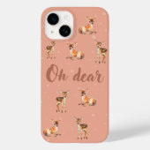 Oh Dear iPhone Case in Peach and Brown Case-Mate iPhoneケース (裏面)