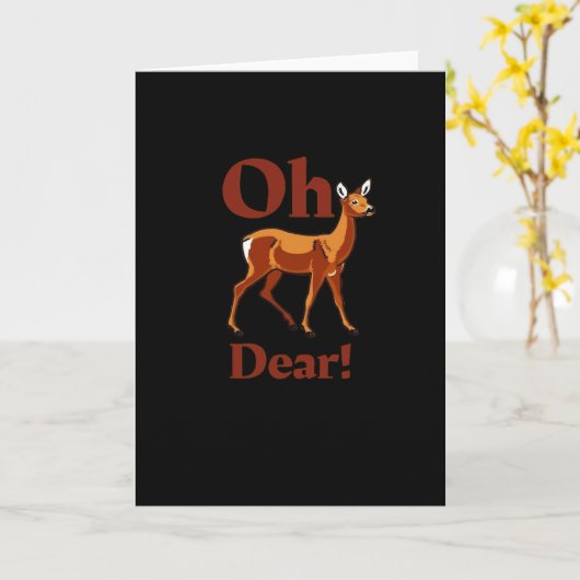 Oh Dear Trendy Clean Design カード (黄色い花)