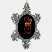 Oh Dear Trendy Clean Design スノーフレークピューターオーナメント (左)