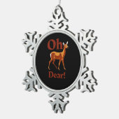 Oh Dear Trendy Clean Design スノーフレークピューターオーナメント (右)