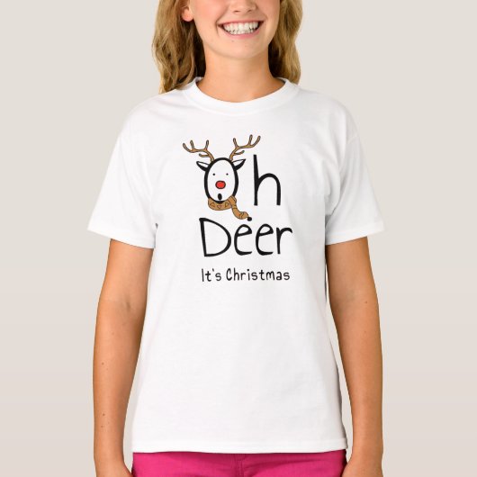 Oh DeerクリスマスのTシャツ Tシャツ (正面)