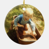 Oh Deer初めてのクリスマス写真 セラミックオーナメント (裏面)