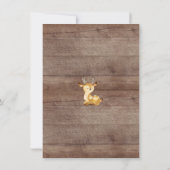 Oh Deer男の赤ちゃん写真誕生発表 案内状 (裏面)