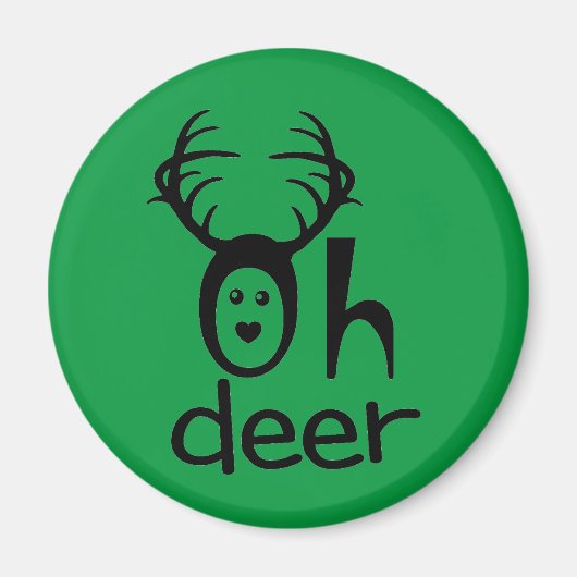 Oh Deer – クリスマスパーティーの好意 マグネット (正面)