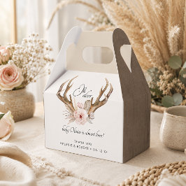 Oh Deer ベビーシャワーのお返し箱 – 森の花柄デザイン フェイバーボックス