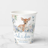 Oh Deer ベビーシャワー 男の子 ダスティブルー 紙コップ (正面)
