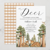 Oh Deer 森のベビーシャワー招待状 招待状 (正面/裏面)