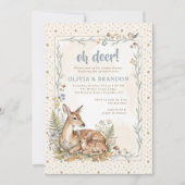 Oh Deer 森のベビーシャワー 招待状 (正面)
