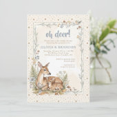 Oh Deer 森のベビーシャワー 招待状 (スタンド正面)