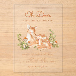 Oh Deer 森の赤ちゃんお披露目会  アクリル招待状