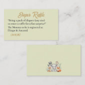 Oh Deer 素朴 Forest Animals赤ちゃんシャワーカード エンクロージャーカード (正面/裏面)