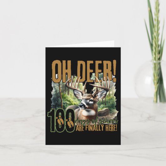 Oh Deer 100学校の日はここにいる鹿狩り1 カード (正面)
