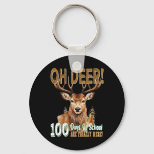 Oh Deer 100学校の日はここにいる鹿狩り1 キーホルダー