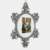 Oh Deer 100 Days Of School Deer Hunting Celebratio スノーフレークピューターオーナメント (左)