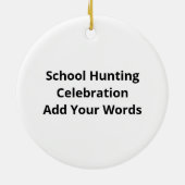 Oh Deer 100 Days Of School Deer Hunting CeOrnament セラミックオーナメント (裏面)