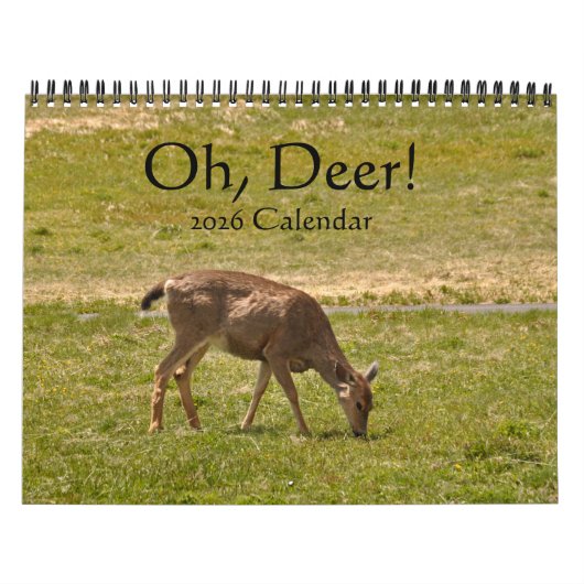 Oh, Deer! 12-month 2026 Calendar カレンダー (カバー)