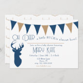 Oh Deer a Little Buck赤ちゃんシャワー 招待状 (正面/裏面)