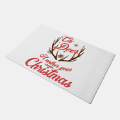 Oh Deer a Nother Yearクリスマス ドアマット (アングル)