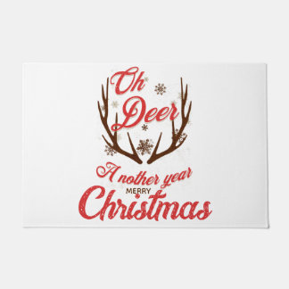 Oh Deer a Nother Yearクリスマス ドアマット