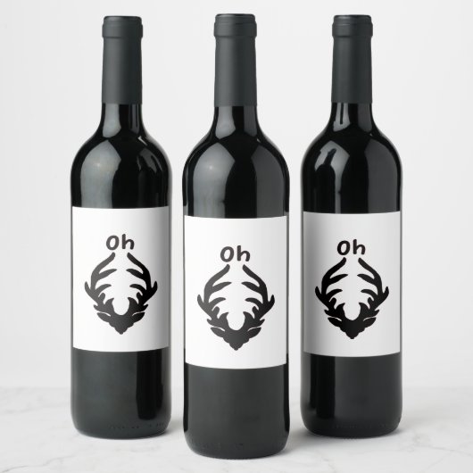 Oh Deer Artistic Clean Style  ワインラベル (ボトル)