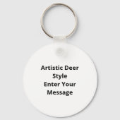 Oh Deer Artistic Style Keychain キーホルダー (裏面)