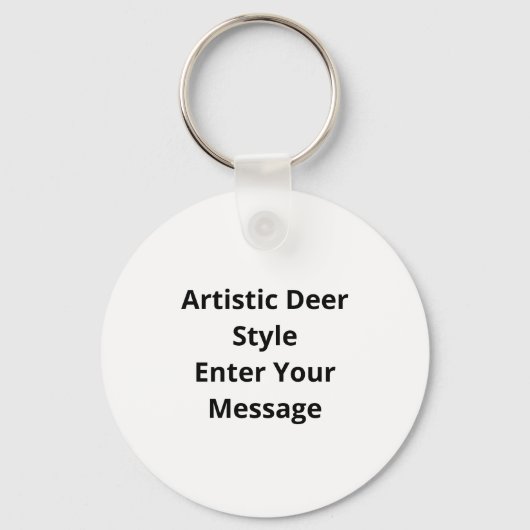 Oh Deer Artistic Style Keychain キーホルダー (裏面)