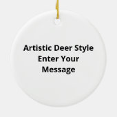 Oh Deer Artistic Style Ornament セラミックオーナメント (裏面)