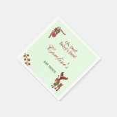 Oh, Deer! Baby’s Here! – Christmas Baby Shower スタンダードカクテルナプキン (角)