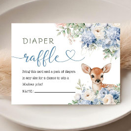 Oh Deer Baby Shower Boy Diaper Raffle  エンクロージャーカード